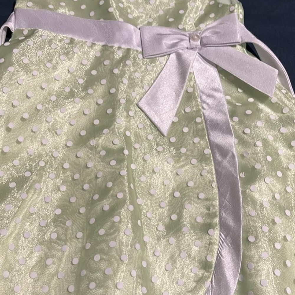 Elegant Polka Dot Dress with Bow
